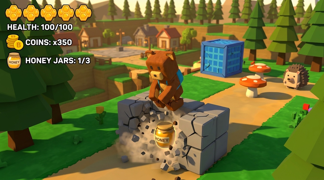 Секреты Super Bear Adventure: где найти скрытые локации, бонусы и пасхалки в игре